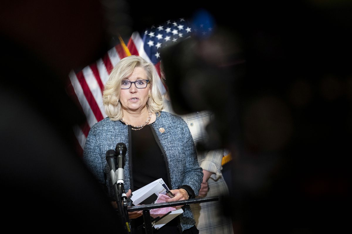 House Minority Whip Steve Scalise And House GOP Conference Chair Liz Cheney Hold News Conference