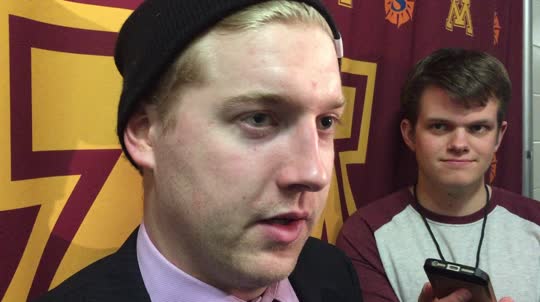Senior Travis Boyd proud of the way Gophers' supported one another in late-game scrum against rival Wisconsin.