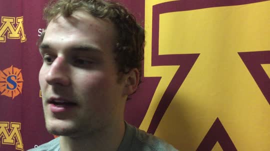 Gophers senior captain Kyle Rau scored three points, a goal and two assists, in a 5-0 victory over Penn State.