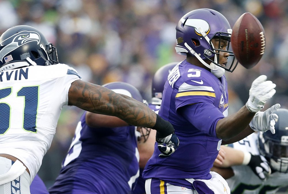 The Seahawks jumped to a 21-0 lead at halftime and dominated the Vikings on both offense and defense.