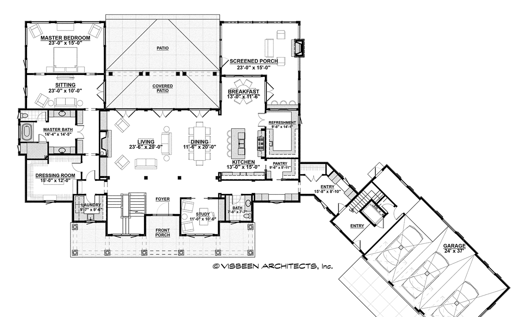 Home plan inspired by Low Country Architecture.