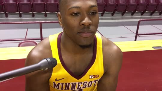 Gophers senior Akeem Springs and coach Richard Pitino talked Tuesday at media day about Springs' tweet that implied he wanted to leave