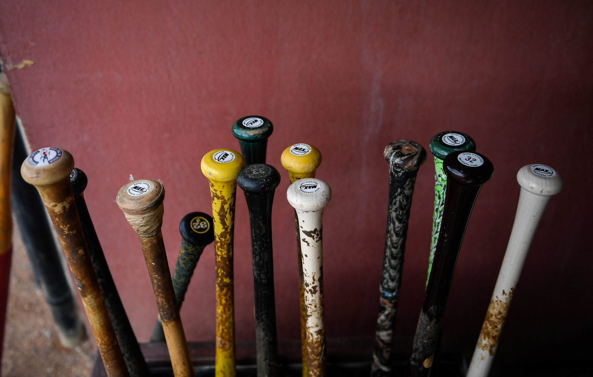 Stearns County League players use wood bats, and area youths players are taught to do the same.