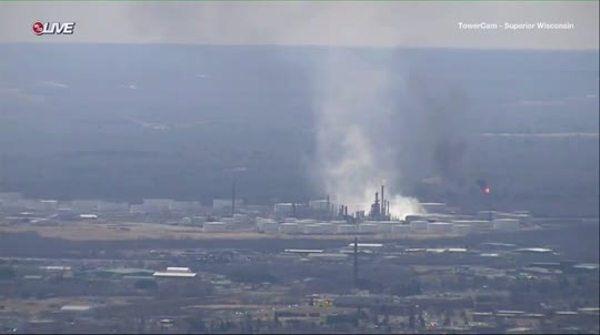 An explosion rocked a large refinery in Wisconsin Thursday, injuring several people, a fire official said.