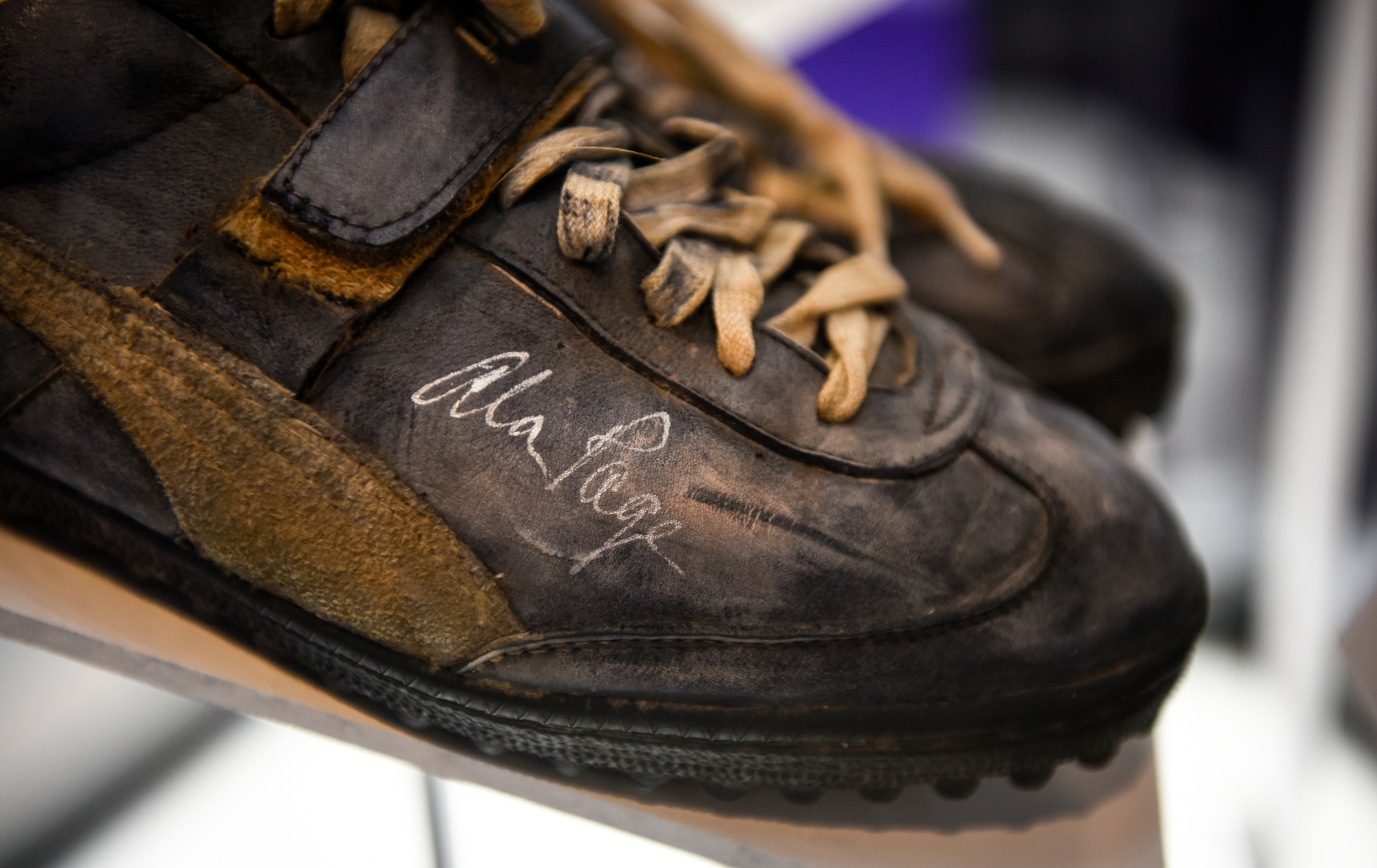 Pumas signed by Alan Page at the new Vikings Museum.