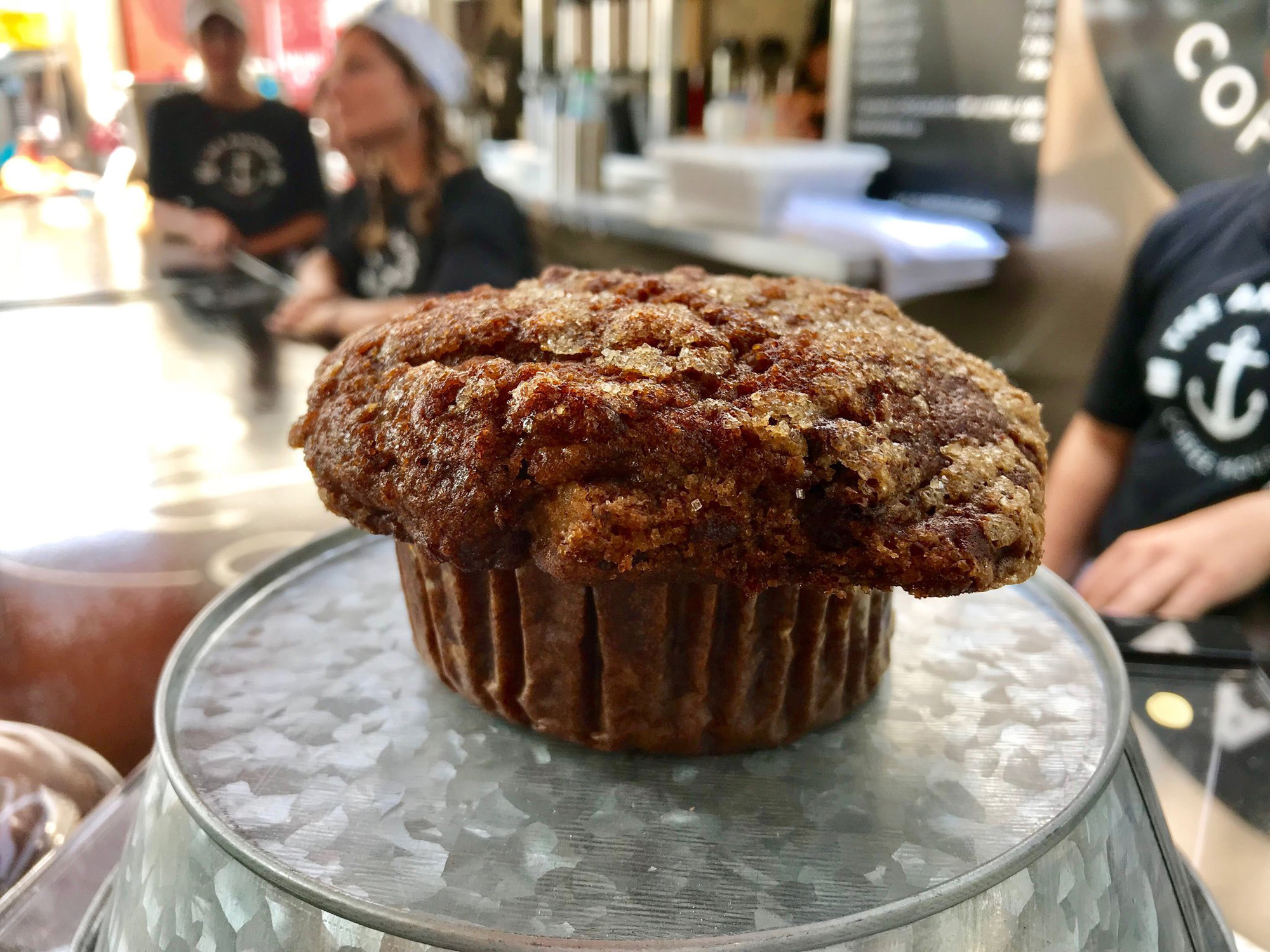 Banana Chocolate Chip Muffin, Anchor Coffee House, Underwood/Carnes, $6. Gluten-free baked goods often get a bun rap (deservedly so, in some cases), but not here. Margaret Doran of Margauxís Table in White Bear Lake knows whatís sheís doing, clearly. Well done.Photo by Rick NelsonNew food at the Minnesota State Fair 2018