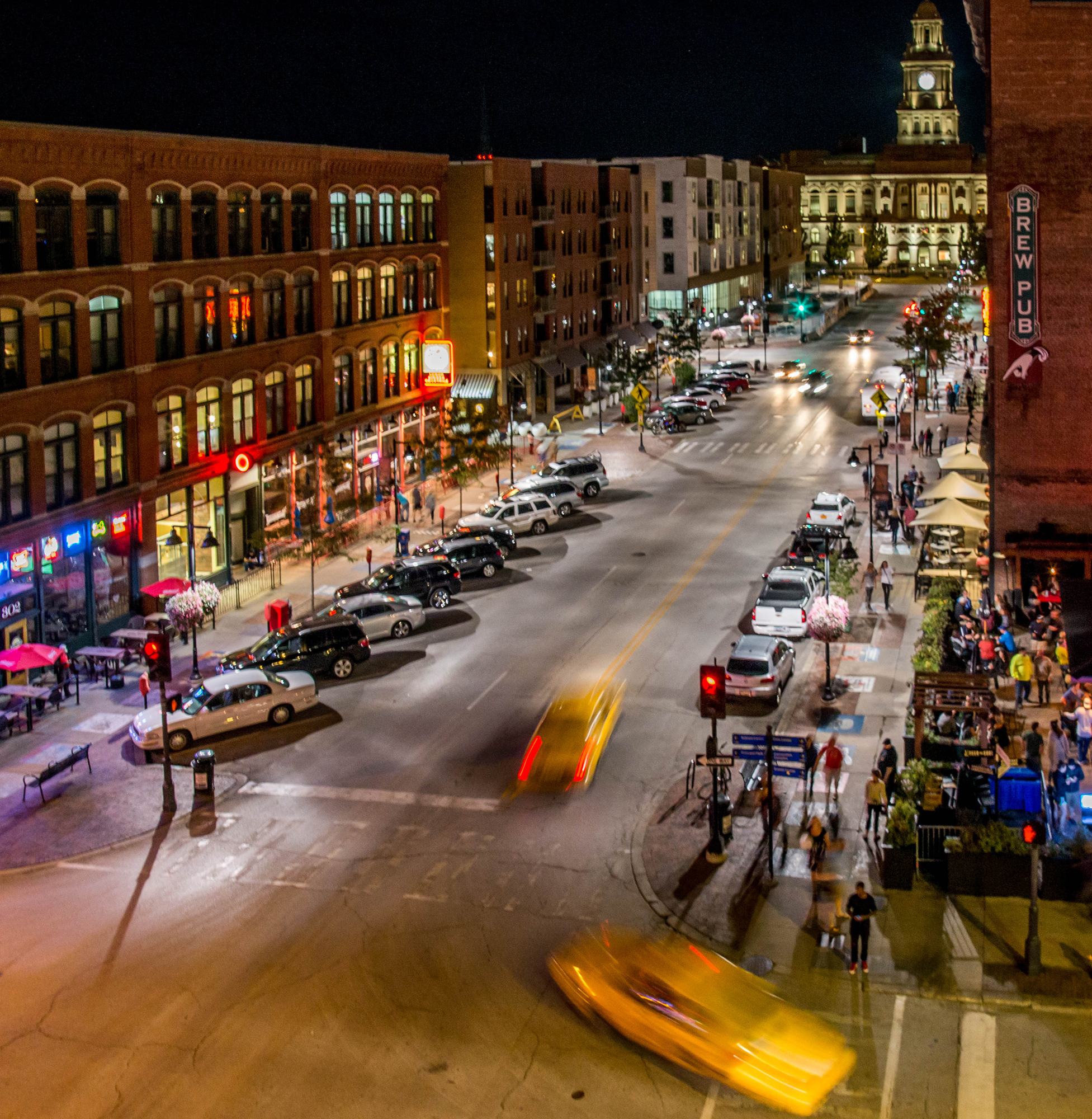Downtown Des Moines’ Court Avenue.