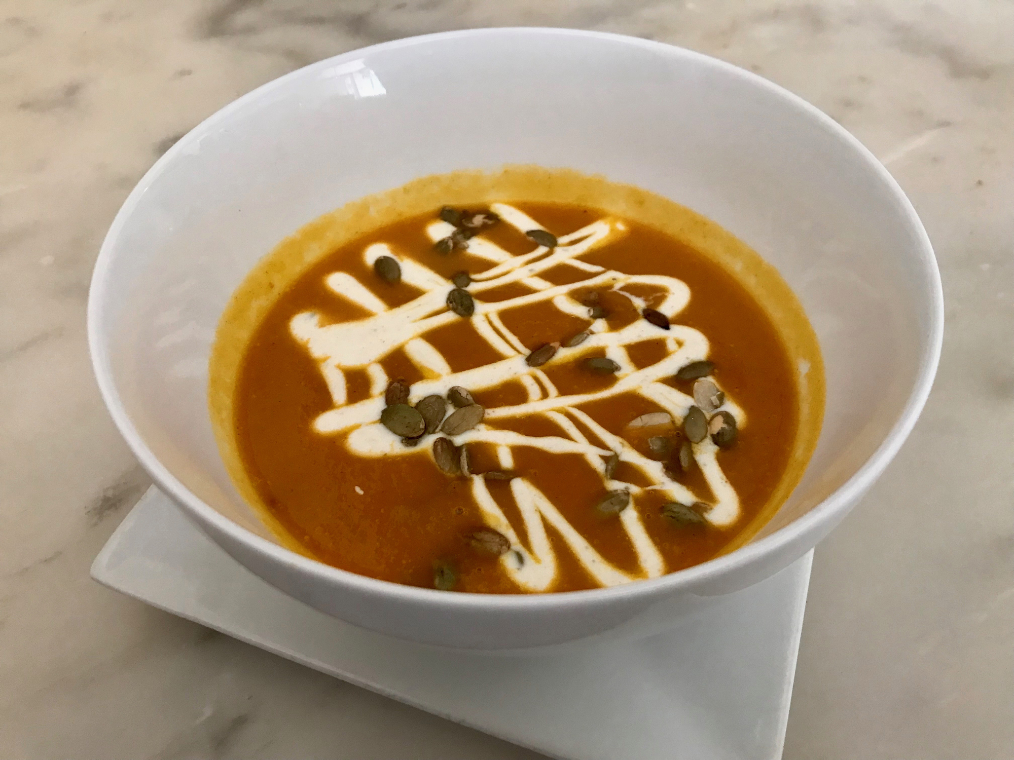 Moroccan carrot soup from Tilia in Minneapolis.