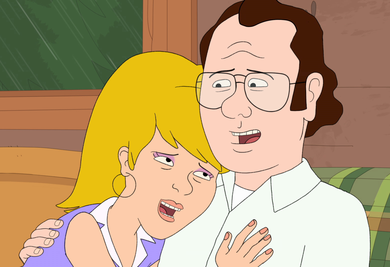 Laura Dern voices Sue Murphy and Bill Burr voices Frank Murphy in “F Is for Family” on Netflix.