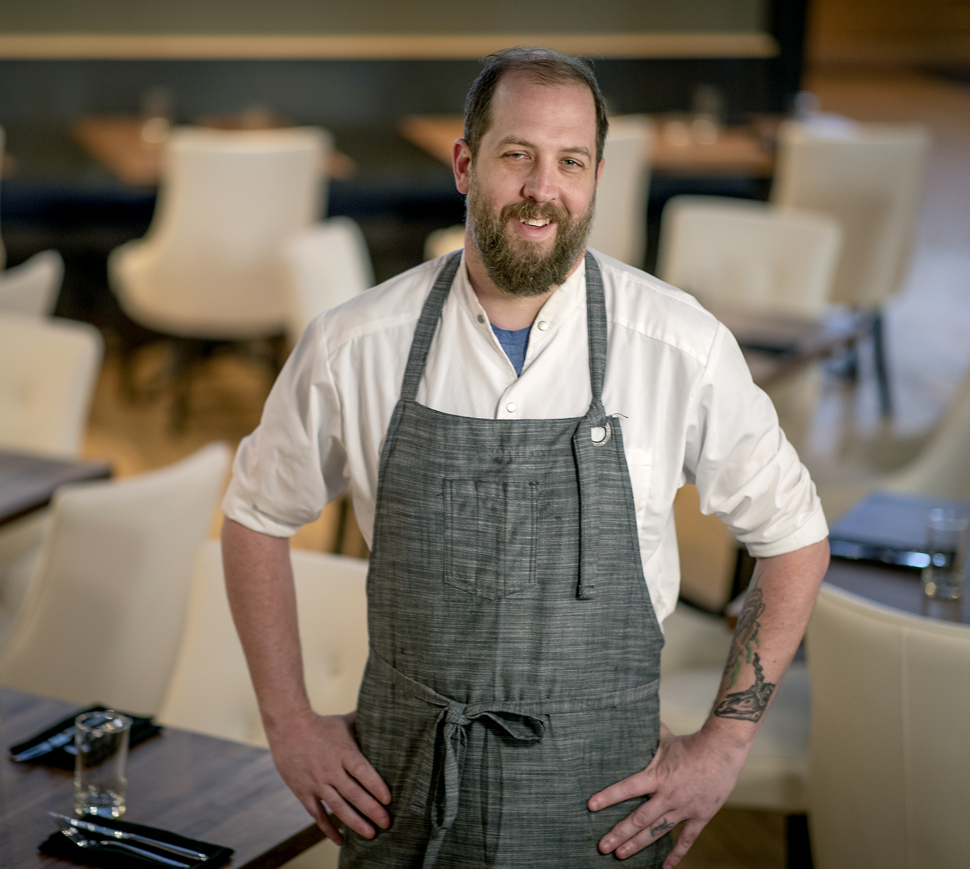 Of his tasting menu, Elephant Bar chef Lucas Almendinger says, “It’s whatever I’m feeling.”