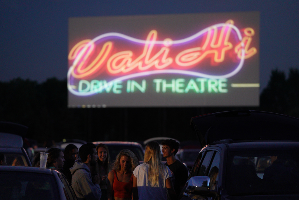 Moviegoers gathered for the three-feature show at the Vali-Hi Drive-In in Lake Elmo.