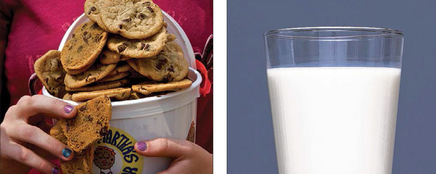 Cookies and milk: Sweet Martha’s Cookie Jar and milk