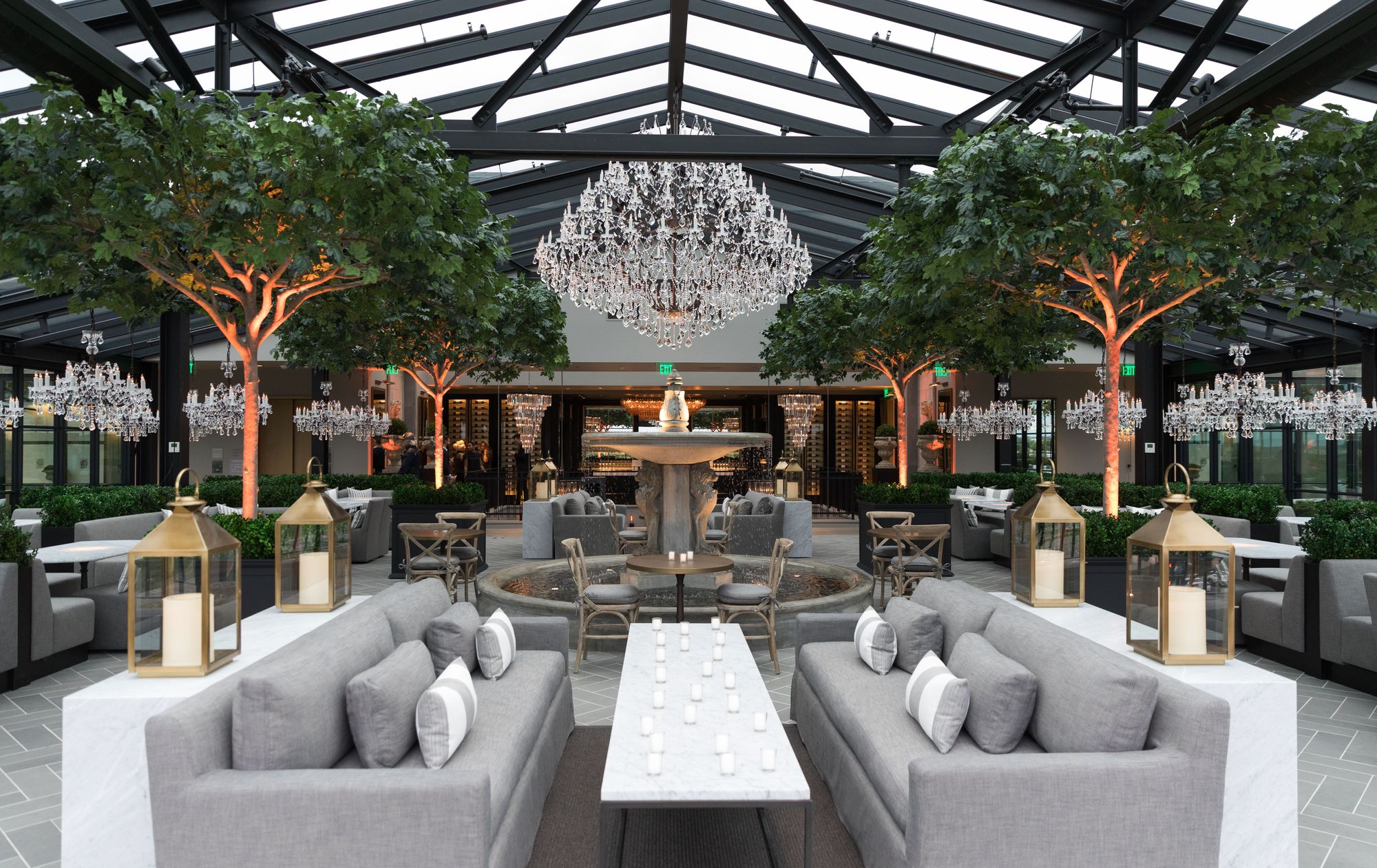 The rooftop restaurant inside the new Restoration Hardware store across from Southdale in Edina.
