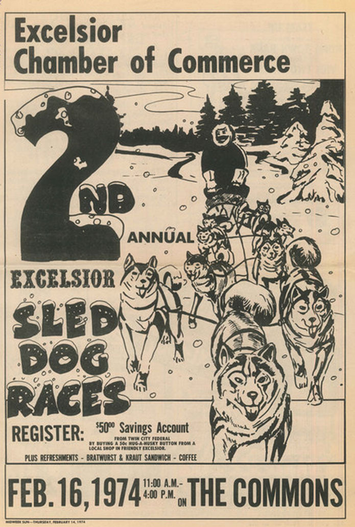 A poster from the 1974 Klondike race.