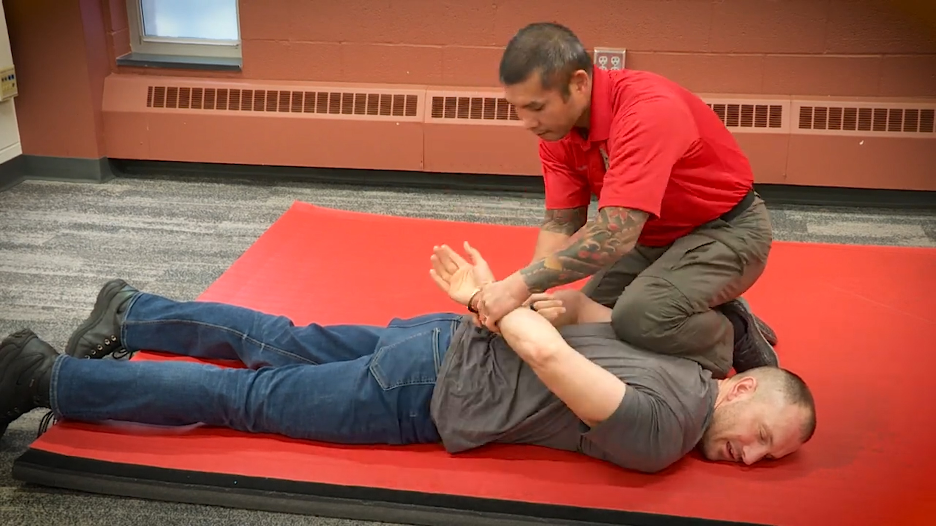 The police training video was released Thursday afternoon that shows how to use neck restraints.