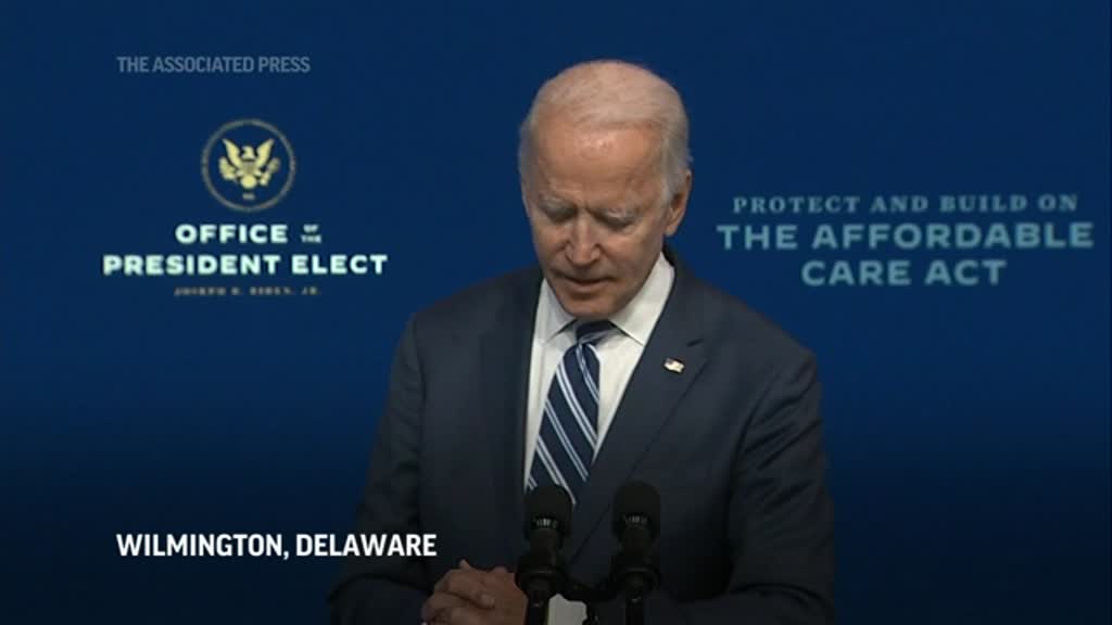 President-elect Joe Biden says "nothing's going to stop" his administration moving forward despite President Donald Trump's refusal to concede the race.