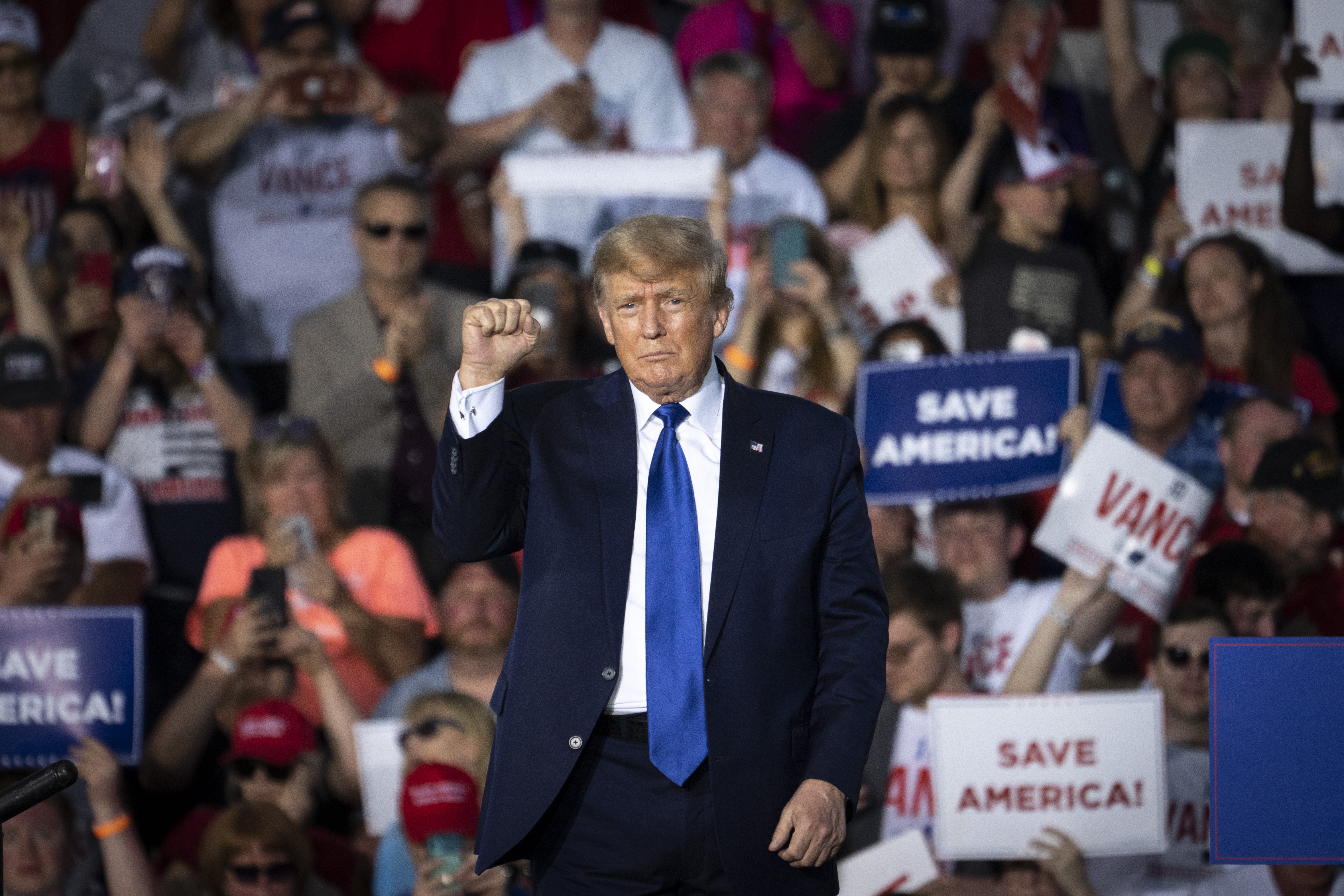 Former President Trump Holds Rally In Ohio Ahead Of State’s Primary