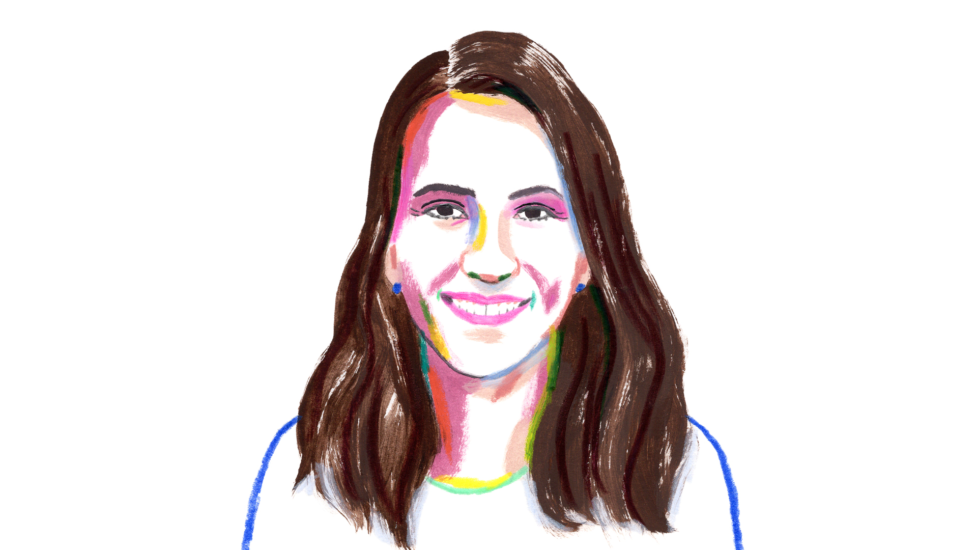 An illustration of the head and shoulders of Carolina Galvani.