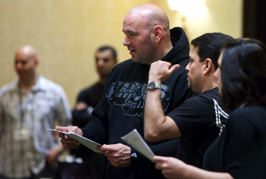 Joe Silva and Dana White, the architects of the UFC's success. Photo by Esther Lin.