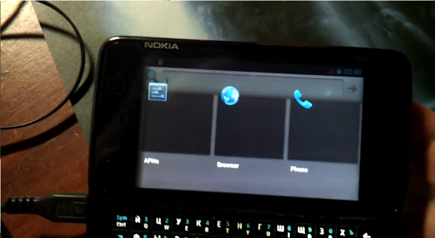 Nokia N900 Running Android 4.0