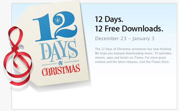 12 days of Christmas app