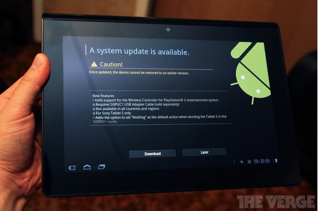 Sony Tablet S update 1020