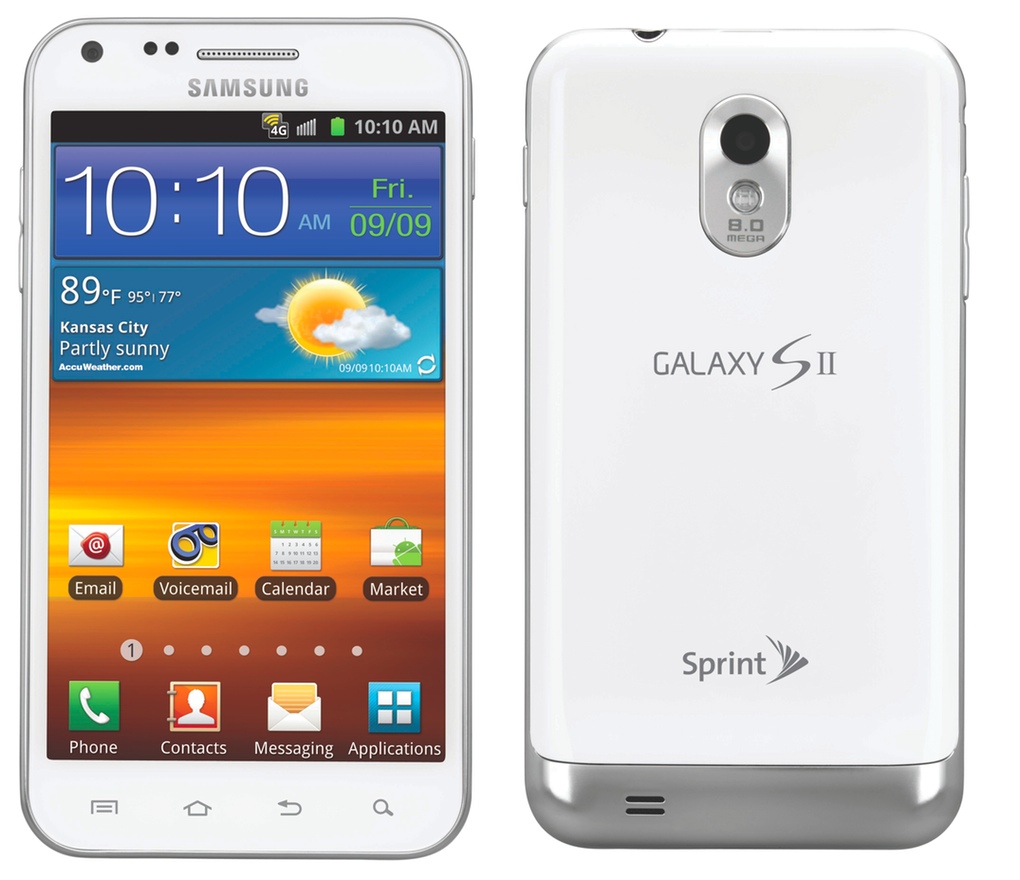 White Galaxy S II Epic 4G Touch
