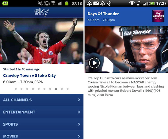 Sky Go for Android Screenshots 640