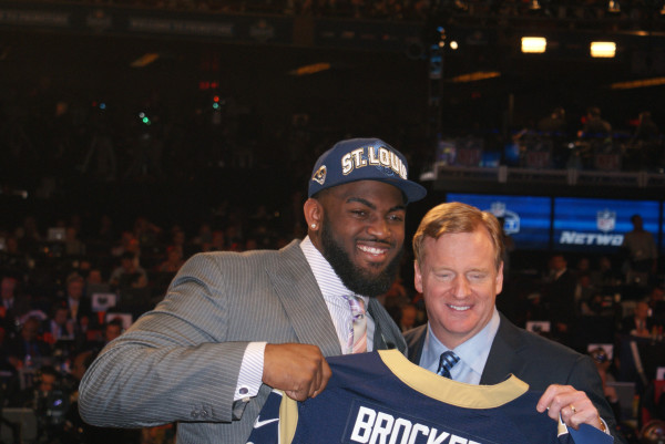 The St. Louis Rams drafted Michael Brockers with the 14th pick of the 2012 NFL Draft