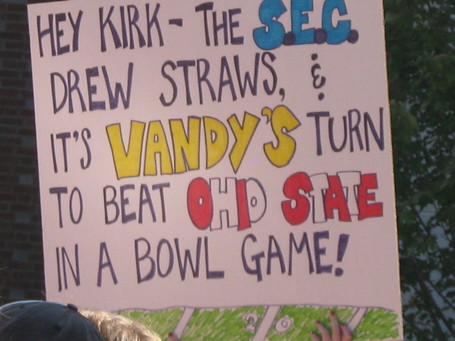 Seen at College GameDay in Baton Rouge - 
<em>via <a href="http://www.everydayshouldbesaturday.com/2010/9/4/1669250/open-thread-gameday-first-flight">Every Day Should Be Saturday</a></em>