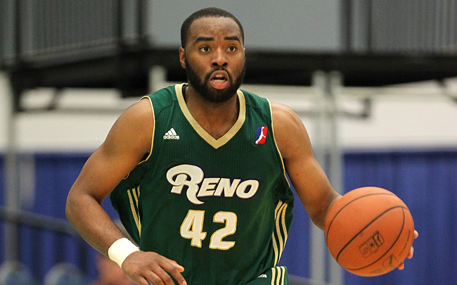 Marcus Landry led the Reno Bighorns with 25 points in Sunday's victory over the Erie BayHawks.