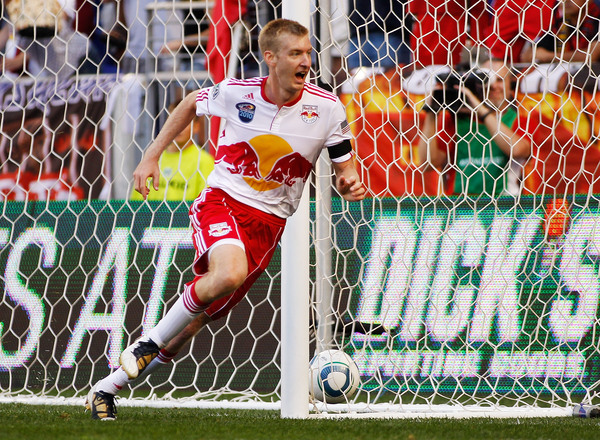 New York Red Bulls center back Tim Ream didn't have luck against the likes of Teal Bunbury, etc in 2011. The solution? Having Ream try to defend against players like Robin Van Persie. (Photo by Mike Stobe/Getty Images for New York Red Bulls)
