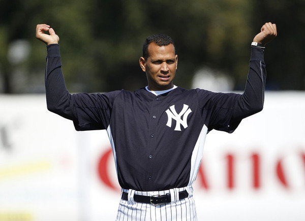 With the first pick Satchel Price selects Alex Rodriguez. February 20 2011 at the George M. Steinbrenner Field in Tampa Florida.  (Photo by Leon Halip/Getty Images)