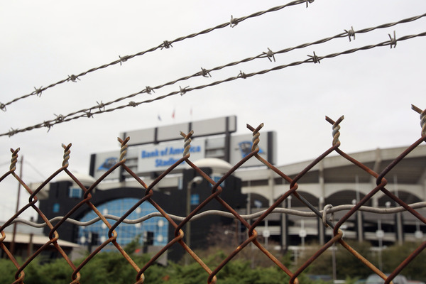 CHARLOTTE, NC - MARCH 04:  A general view of the Carolina Panthers Bank of America Stadium as the NFL lockout looms on March 4, 2011 in Charlotte, North Carolina.  (Photo by Streeter Lecka/Getty Images)