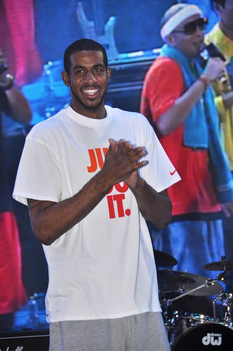 SHANGHAI, CHINA - AUGUST 21: (CHINA OUT) American professional basketball player LaMarcus Aldridge of the Portland Trail Blazers attends NIKE Promotional Event on August 21, 2011 in Shanghai, China. (Photo by ChinaFotoPress/Getty Images)