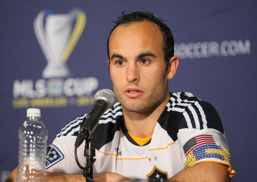 Landon Donovan is heading back to the Premier League to play for Everton on a loan from the LA Galaxy.  (Photo by Victor Decolongon/Getty Images)