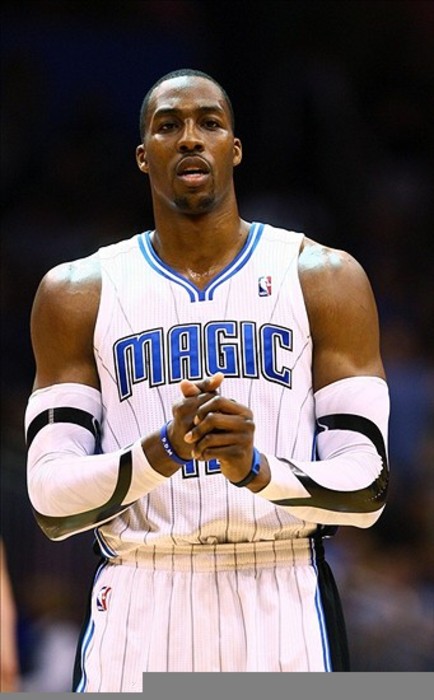 Mar 13, 2012; Orlando, FL, USA; Orlando Magic center Dwight Howard (12) prepares to attempt free throws during the fourth quarter at Amway Center. Orlando defeated Miami 104-98 in overtime. Mandatory Credit: Douglas Jones-US PRESSWIRE