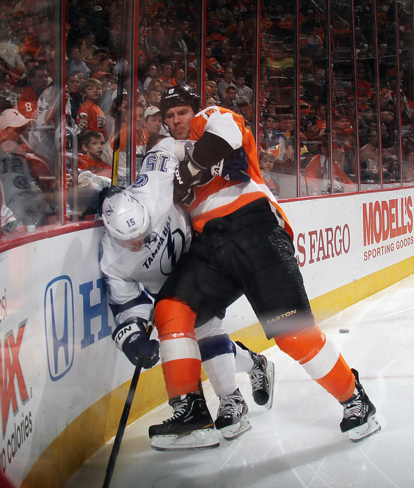 Crushed.  Like most of the division's playoff hopes. (Photo by Bruce Bennett/Getty Images)