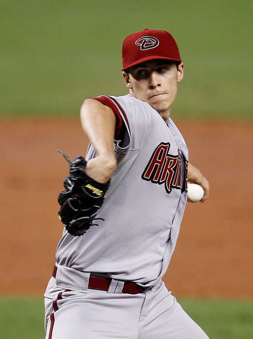 MIAMI, FL - APRIL 30:  Patrick Corbin #46 of the Arizona Diamondbacks pitches during a game against the Miami Marlins at Marlins Park on April 30, 2012 in Miami, Florida.  (Photo by Sarah Glenn/Getty Images)