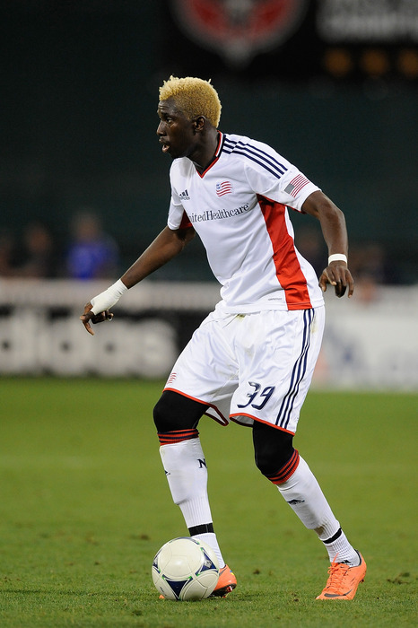 WASHINGTON, DC - MAY 26:  Saer Sene #39 of the New England Revolution controls the ball against the D.C. United during a game at RFK Stadium on May 26, 2012 in Washington, DC.  (Photo by Patrick McDermott/Getty Images)