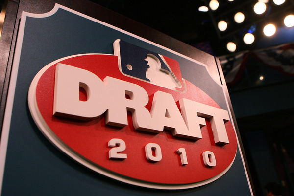 SECAUCUS, NJ - JUNE 07:  The draft podium is seen prior to the start of the MLB First Year Player Draft on June 7, 2010 held in Studio 42 at the MLB Network in Secaucus, New Jersey.  (Photo by Mike Stobe/Getty Images)