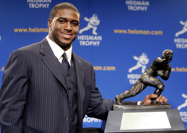 Reggie Bush ruined his NCAA career by attending USC instead of Georgetown.  (Photo by Stephen Chernin/Getty Images)