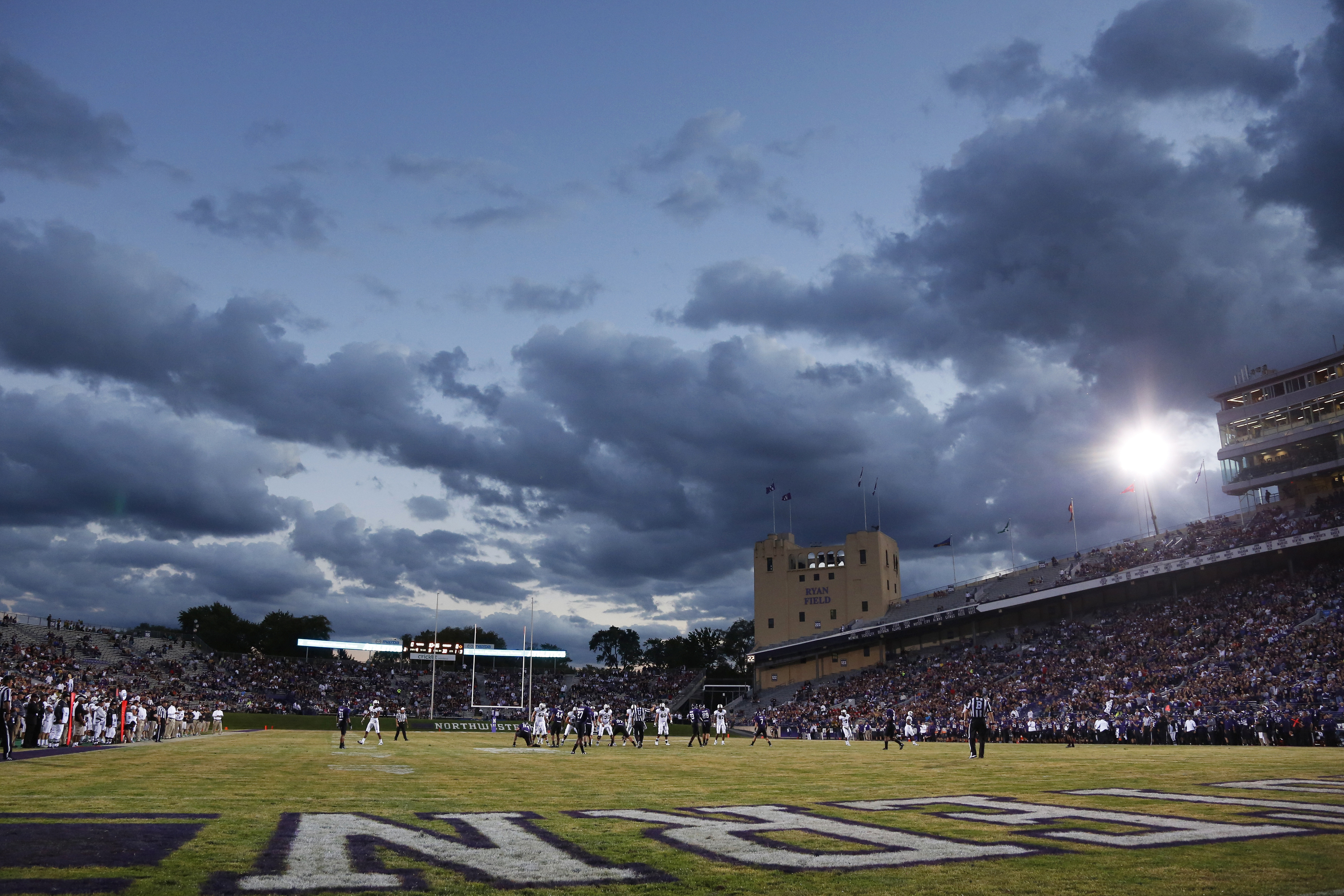 EVANSTON, IL - SEPTEMBER 8: General view of the sky after sunset during the game between the Northwestern Wildcats and Vanderbilt Commodores at Ryan Field on September 8, 2012 in Evanston, Illinois. (Photo by Joe Robbins/Getty Images)