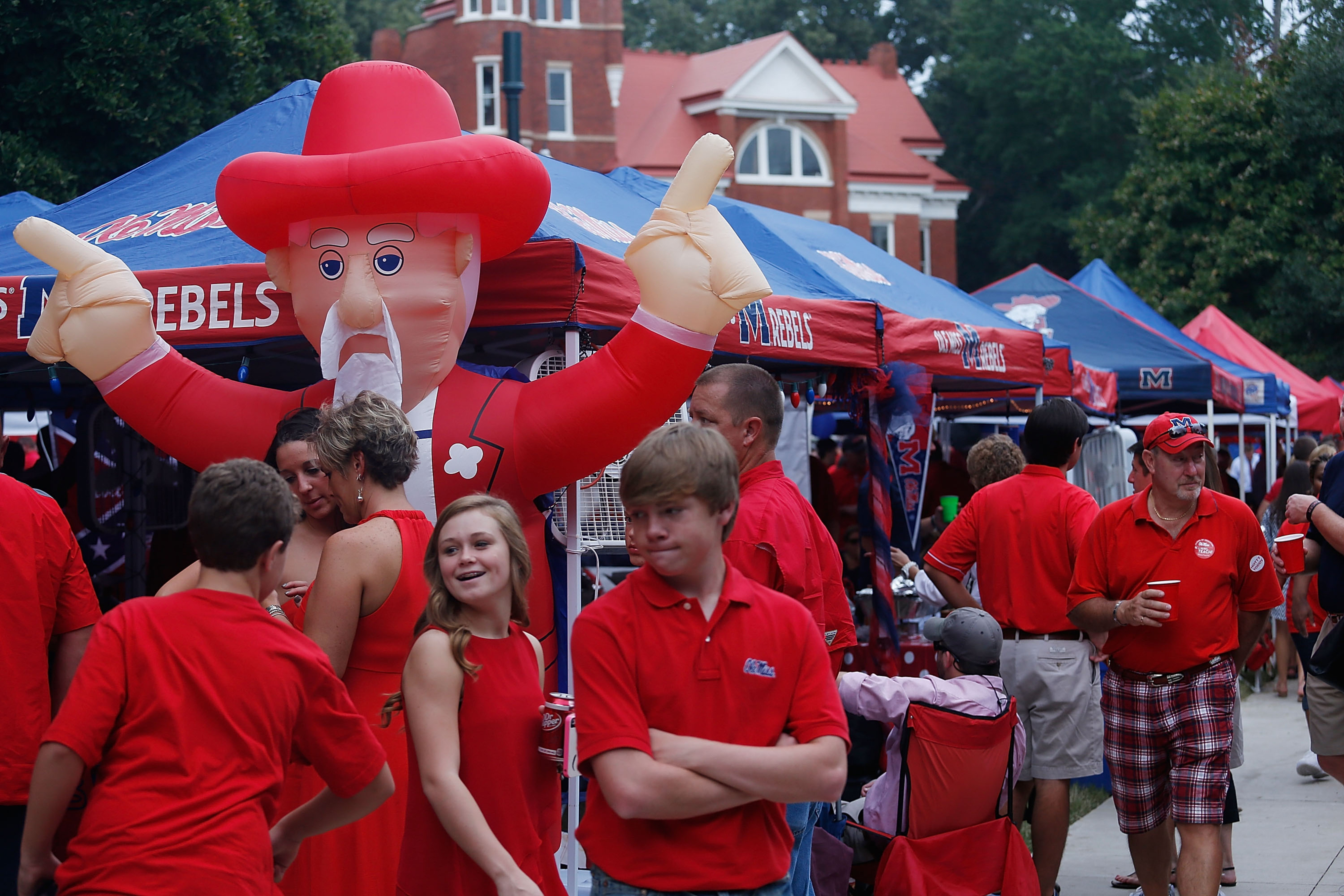 OXFORD, MS - SEPTEMBER 15:  Ole Miss Rebels fans gather at The Grove prior to the start of their game with the Texas Longhorns at Vaught-Hemingway Stadium on September 15, 2012 in Oxford, Mississippi.  (Photo by Scott Halleran/Getty Images)