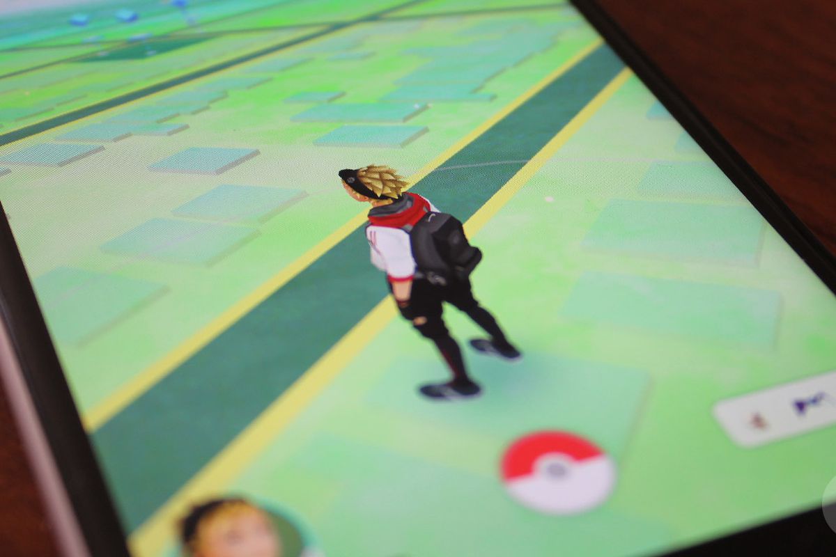A photo shows Pokemon Go running on a phone