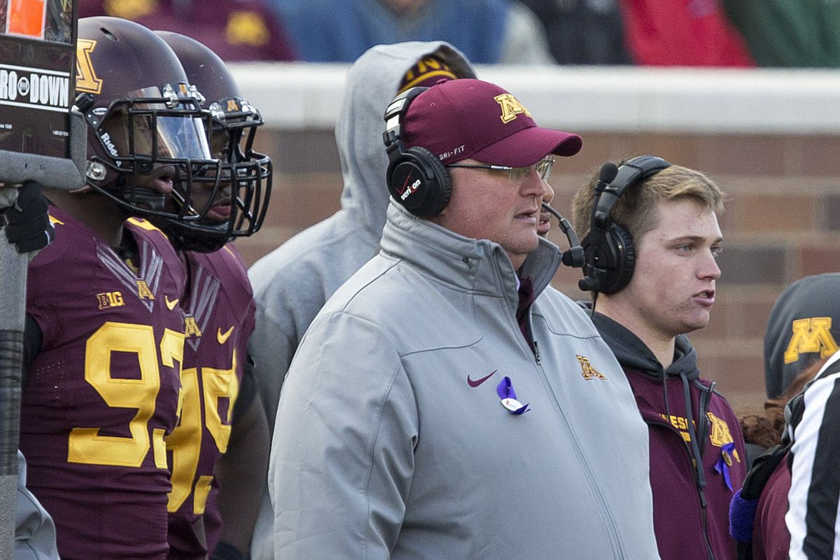 Tracy Claeys keeping the sideline warm for Jerry Kill.