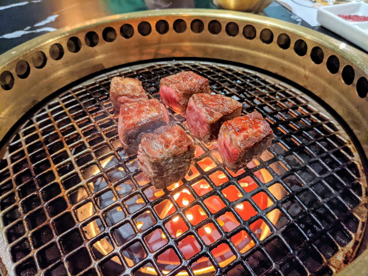 Wagyu short rib at Mun Korean Steakhouse in Koreatown.