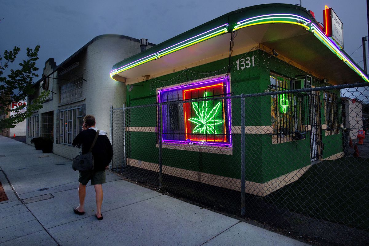 The assistant secretary of state for drugs and law enforcement acknowledged the US would be hypocritical to allow stores like this while criticizing other countries' marijuana legalization schemes.