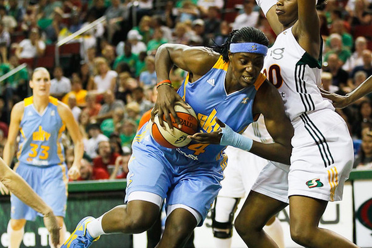 Sylvia Fowles' dominant performance to finish the 2011 season was a precursor of great things to come in 2012 if the Chicago Sky could fix a persistent problem. <em>Photo by <a href="http://smu.gs/KaiKbr" target="new">Kailas Images</a>. </em>