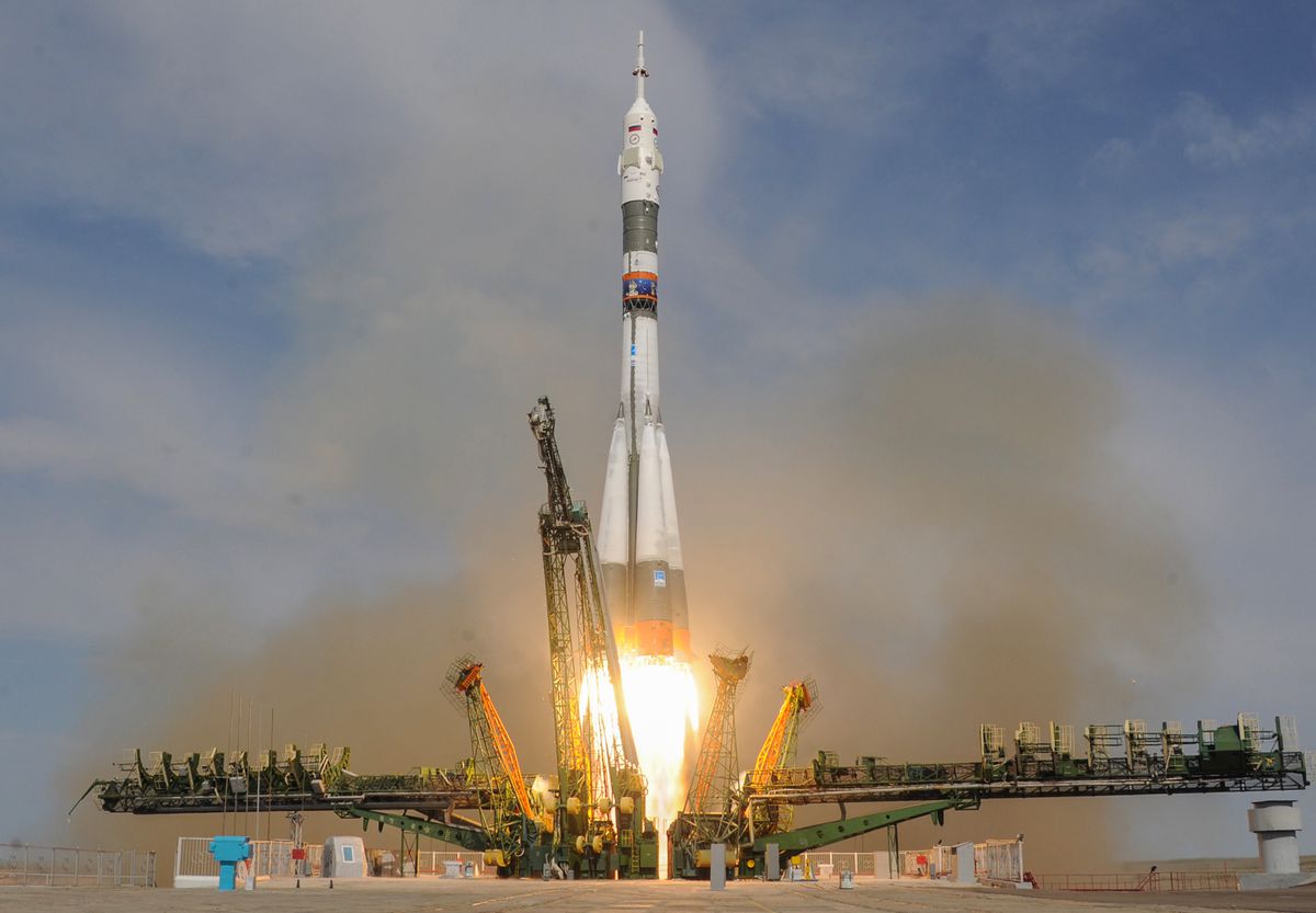 Russia's Soyuz MS-09 spacecraft launches June 8, carrying a Russian cosmonaut and German astronaut to the ISS.